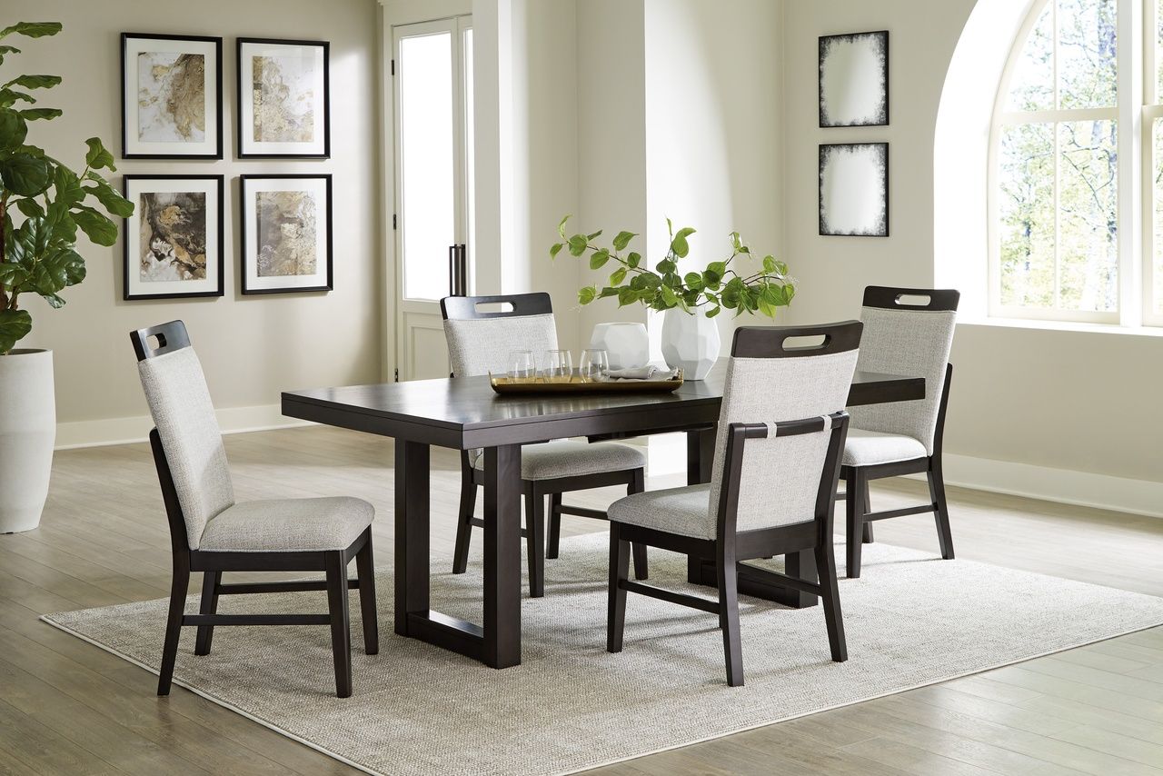Neymorton Dining Chair Set of 2 In Gray and Brown D61801