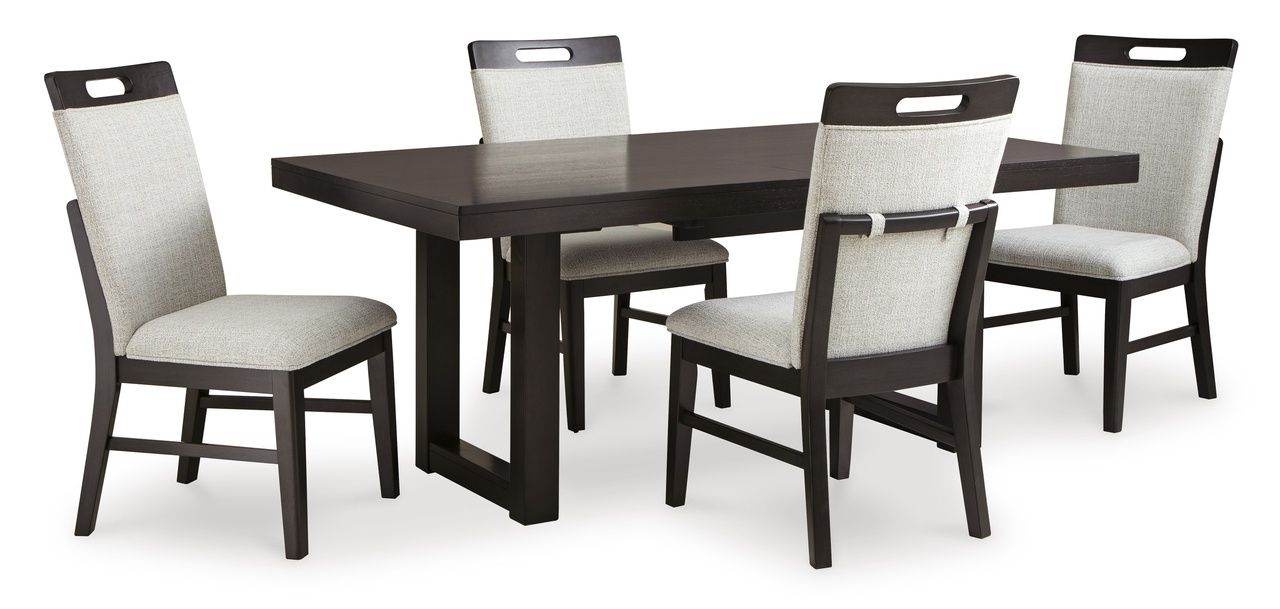 Neymorton Dining Chair Set of 2 In Gray and Brown D61801
