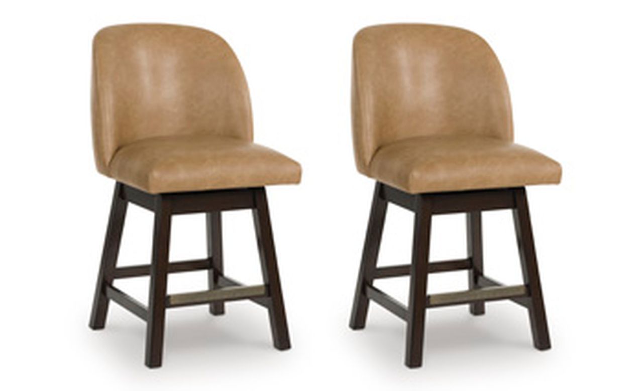 Neymorton Counter Height Barstool Set of 2 In Brown D618324