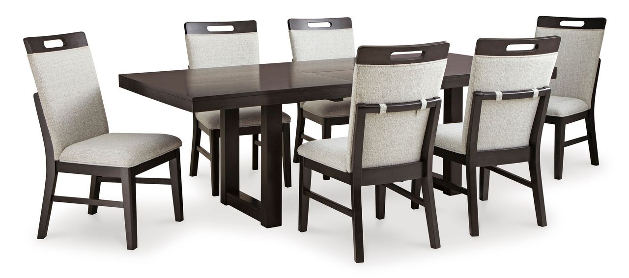 Neymorton Dining Room Set In Dark Grayish Brown D618D4