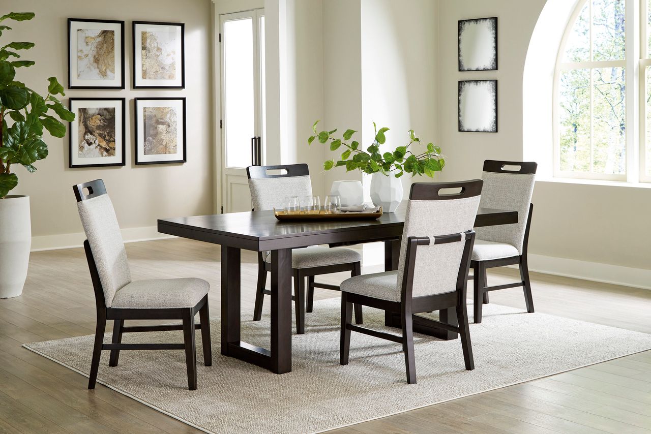 Neymorton Dining Room Set In Dark Grayish Brown D618D4
