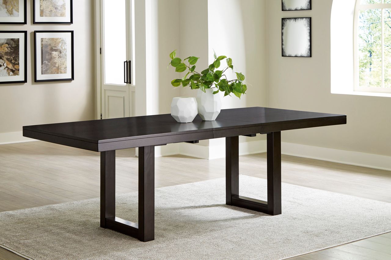 Neymorton Dining Room Set In Dark Grayish Brown D618D4