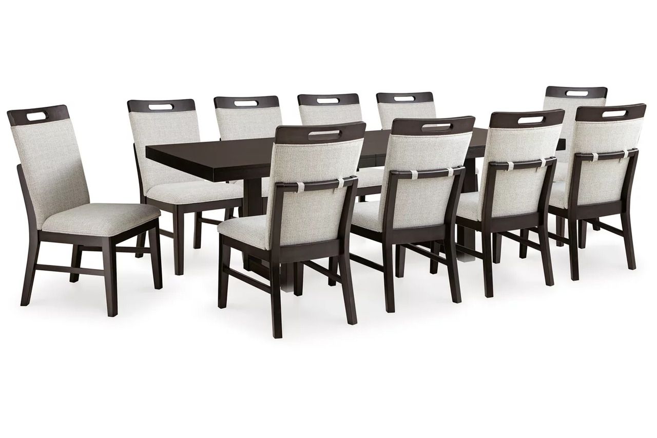 Neymorton Dining Room Set In Dark Grayish Brown D618D4