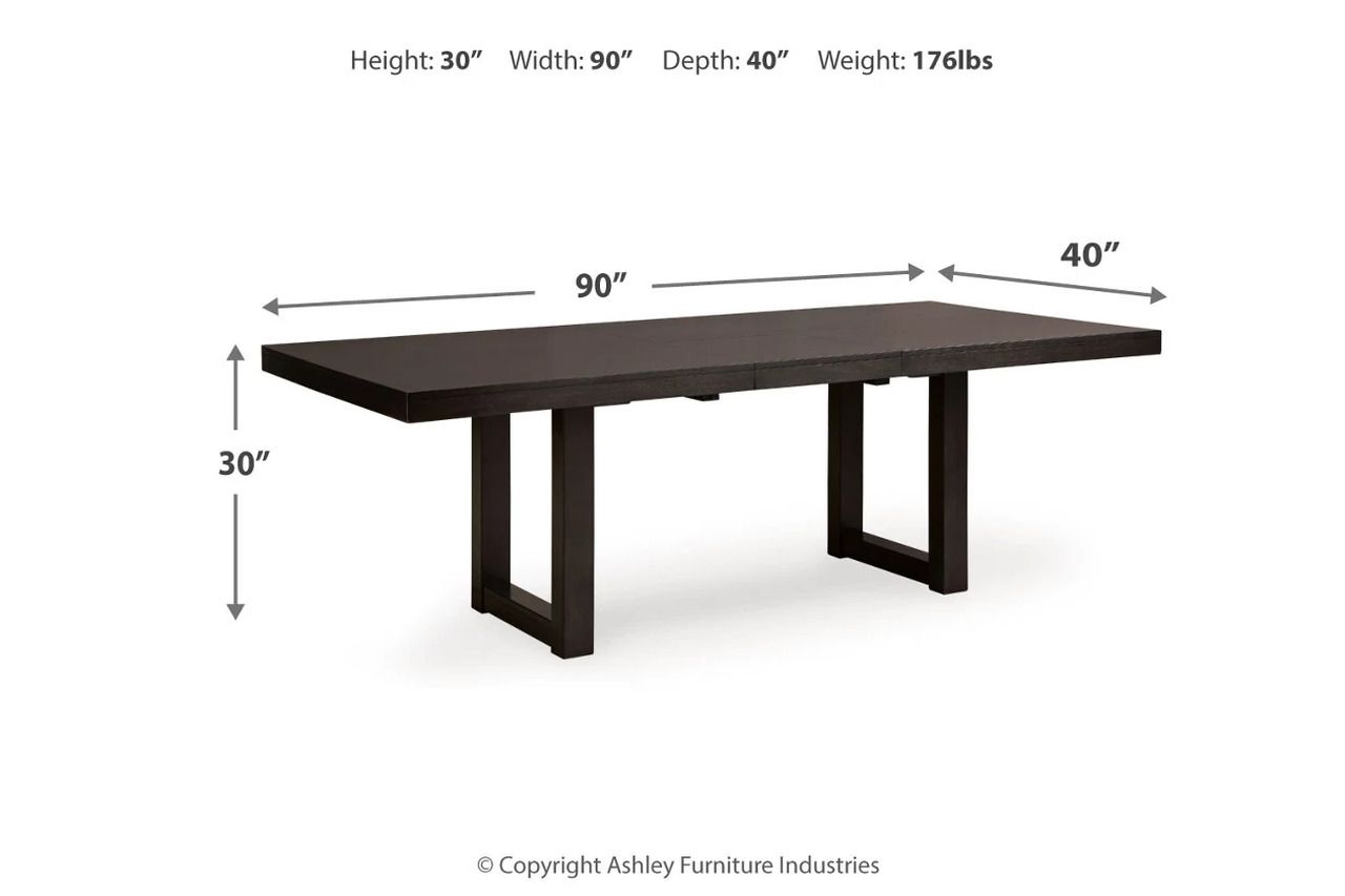 Neymorton Dining Room Set In Dark Grayish Brown D618D4