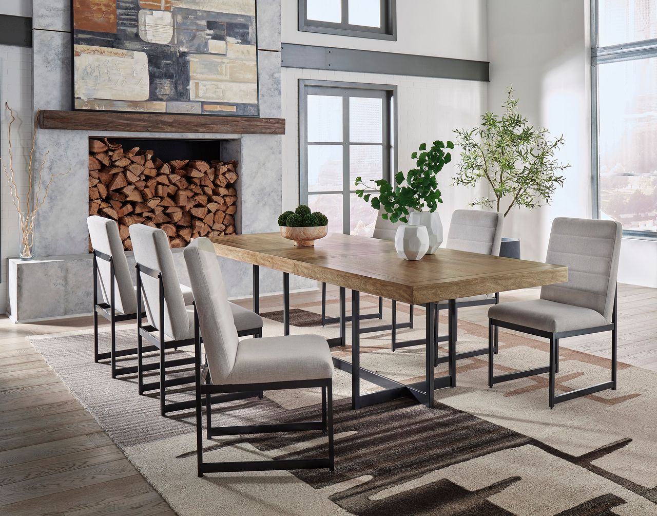 Tomtyn Dining Extension Table In Light Brown D62235