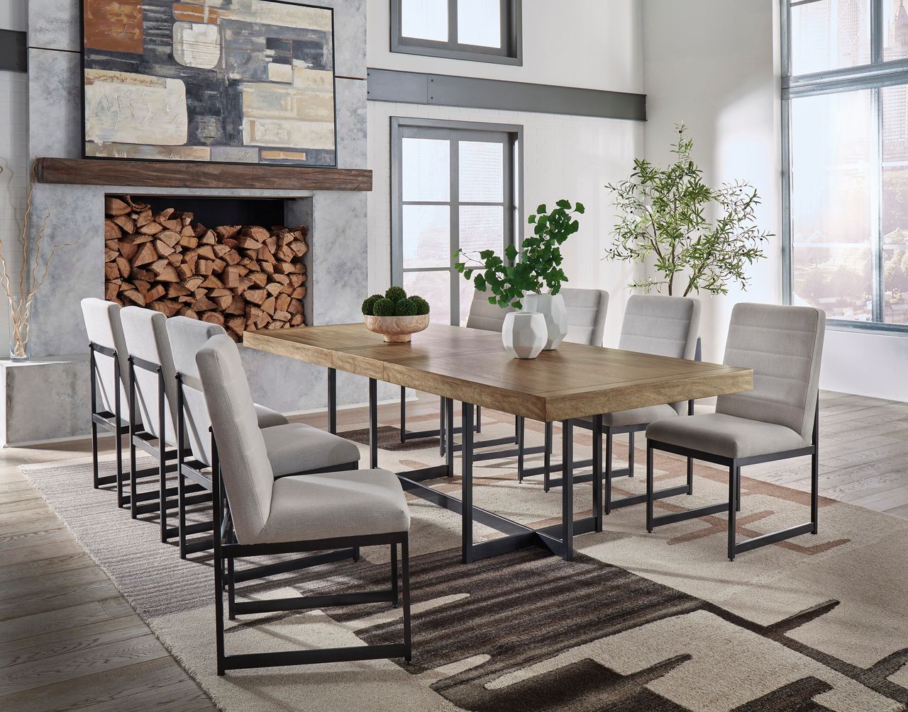 Tomtyn Dining Room Set In Light Brown D622D1