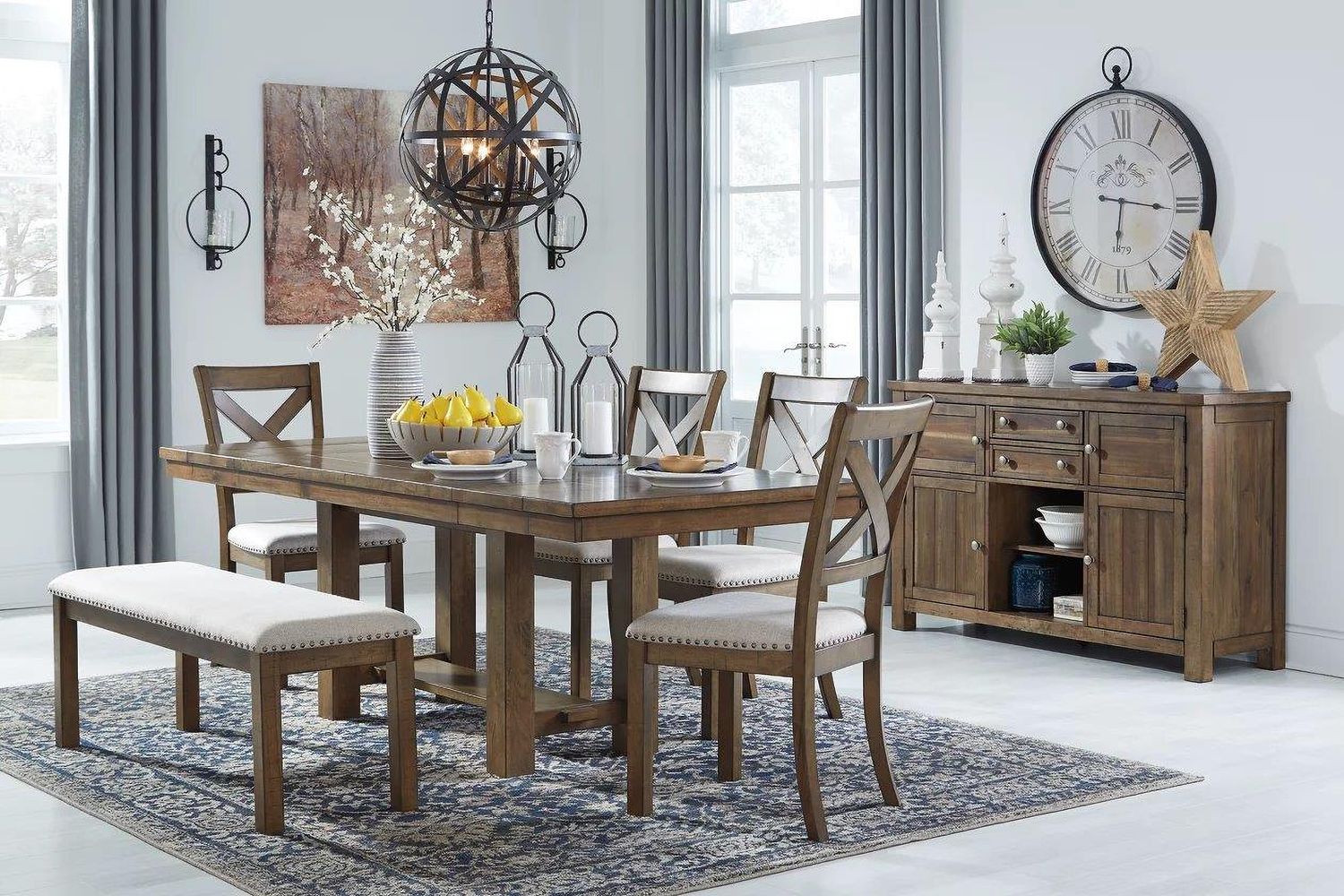 Moriville Beige Upholstered Bench D63100