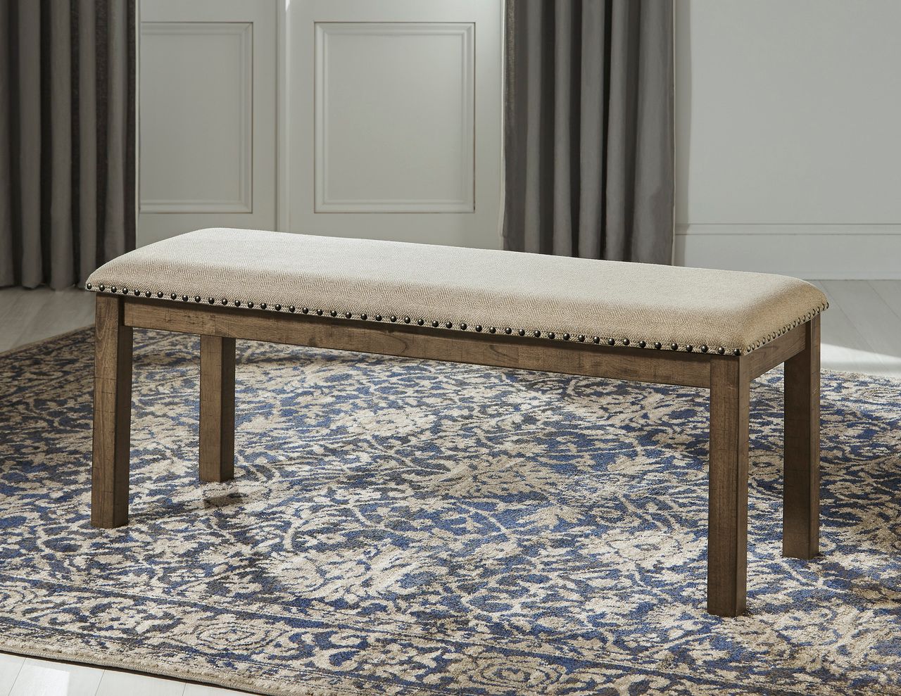 Moriville Beige Upholstered Bench D63100