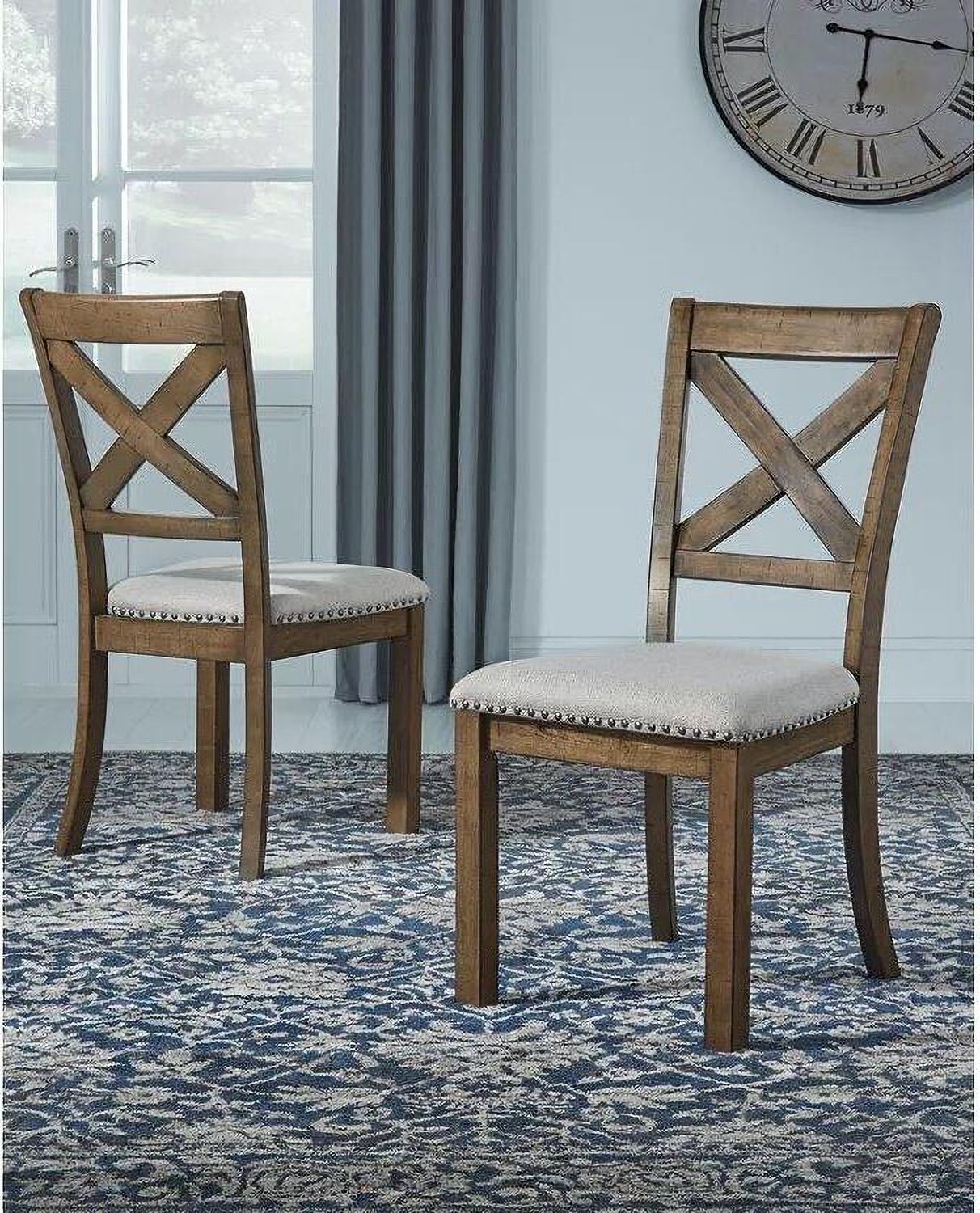 Moriville Beige Upholstered Side Chair Set of 2 D63101