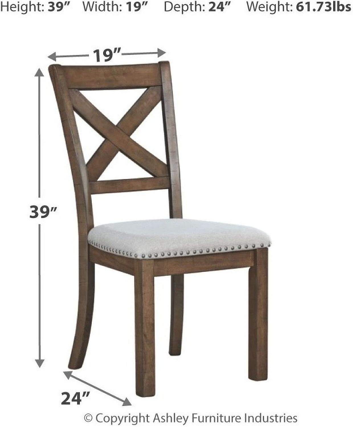 Moriville Beige Upholstered Side Chair Set of 2 D63101