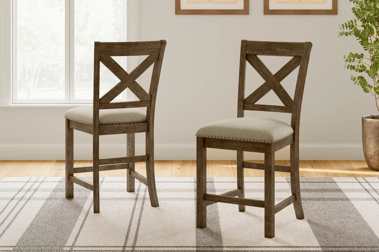Moriville Upholstered Barstool Set of 2 D631124