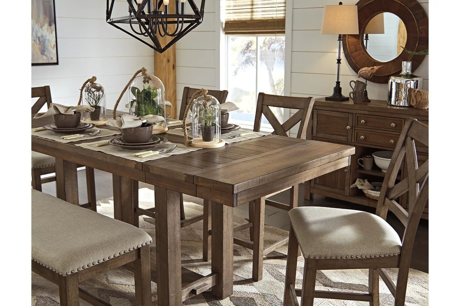 Ashley Furniture Moriville 36" Counter Height Dining Extension Table, Brown D63132