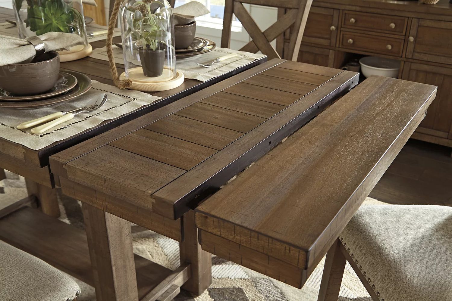 Ashley Furniture Moriville 36" Counter Height Dining Extension Table, Brown D63132