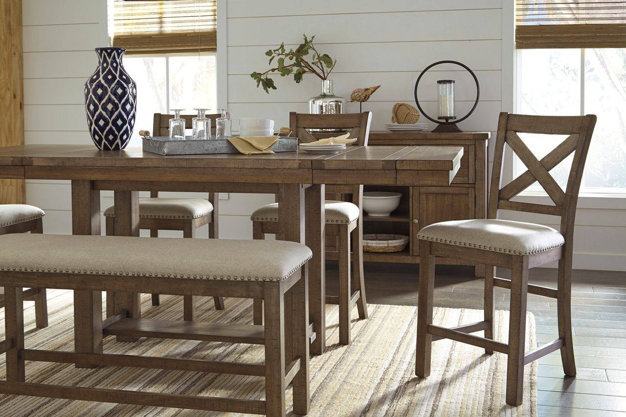 Ashley Furniture Moriville 36" Counter Height Dining Extension Table, Brown D63132