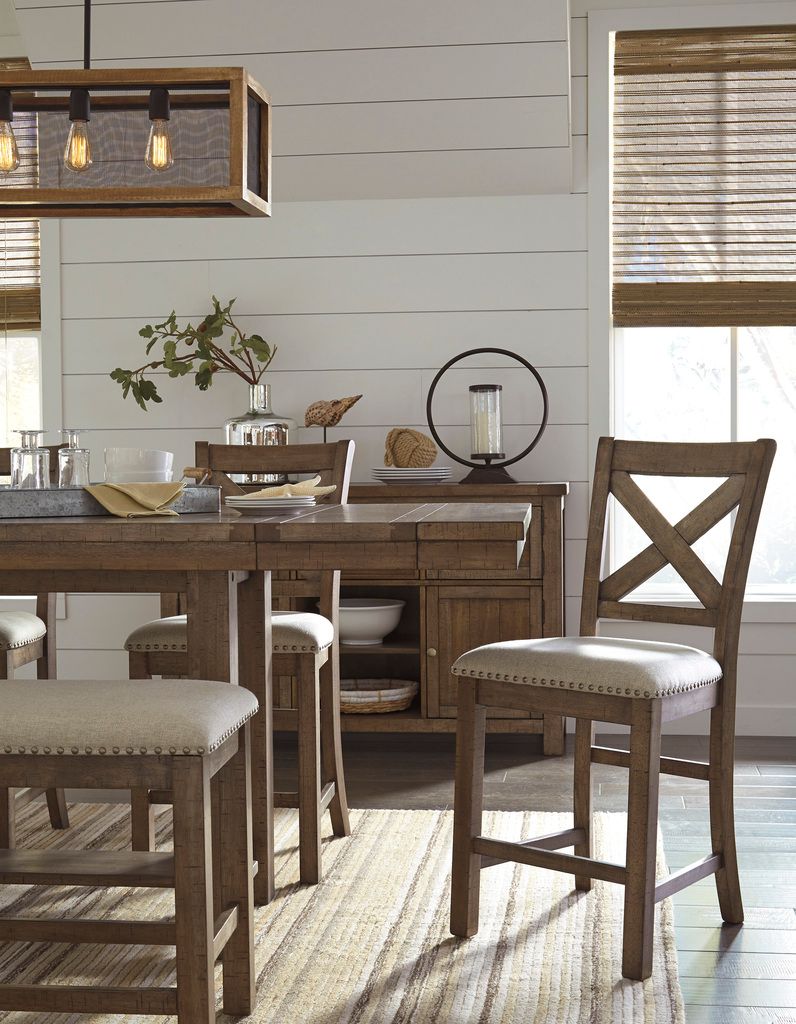 Ashley Furniture Moriville 36" Counter Height Dining Extension Table, Brown D63132