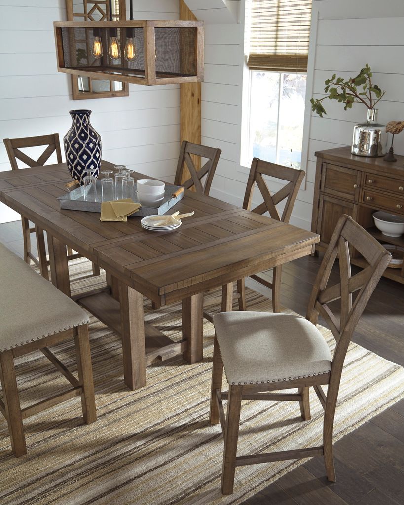 Ashley Furniture Moriville 36" Counter Height Dining Extension Table, Brown D63132