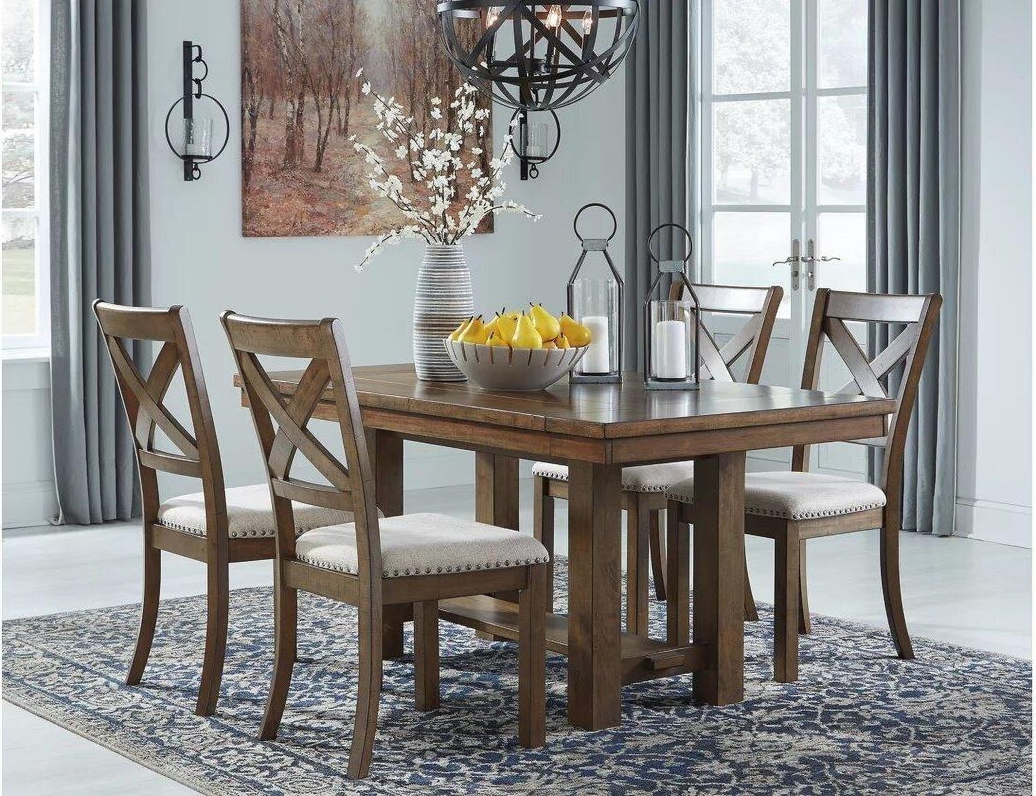 Moriville Grayish Brown Extendable Rectangular Dining Table D63145