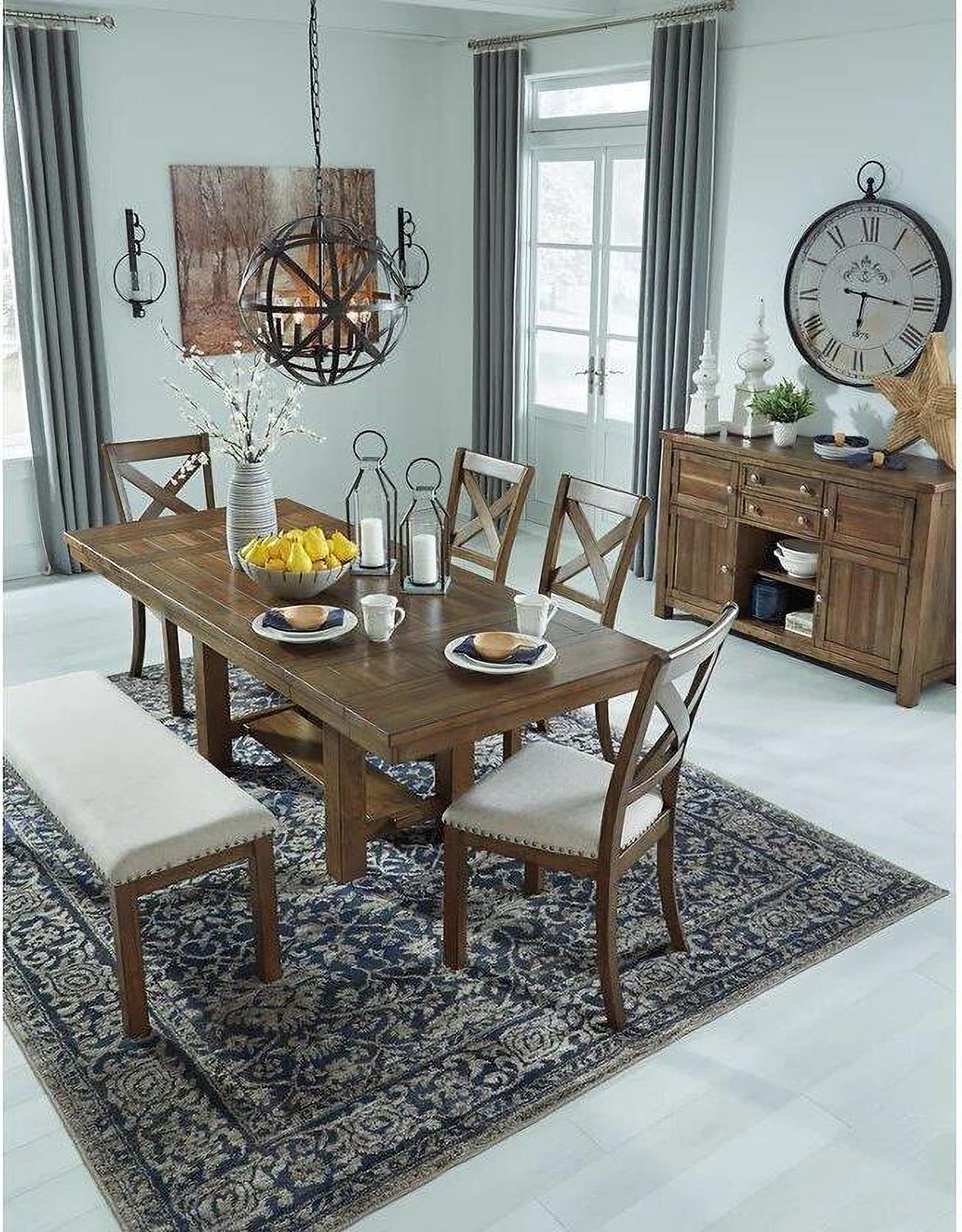 Moriville Grayish Brown Extendable Rectangular Dining Table D63145