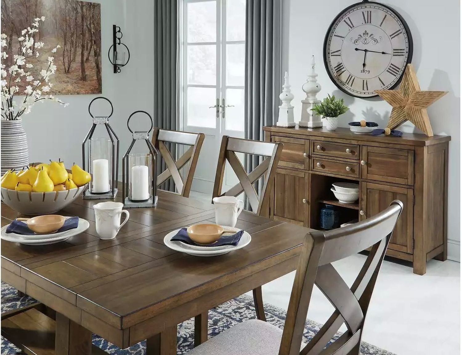 Moriville Grayish Brown Extendable Rectangular Dining Table D63145