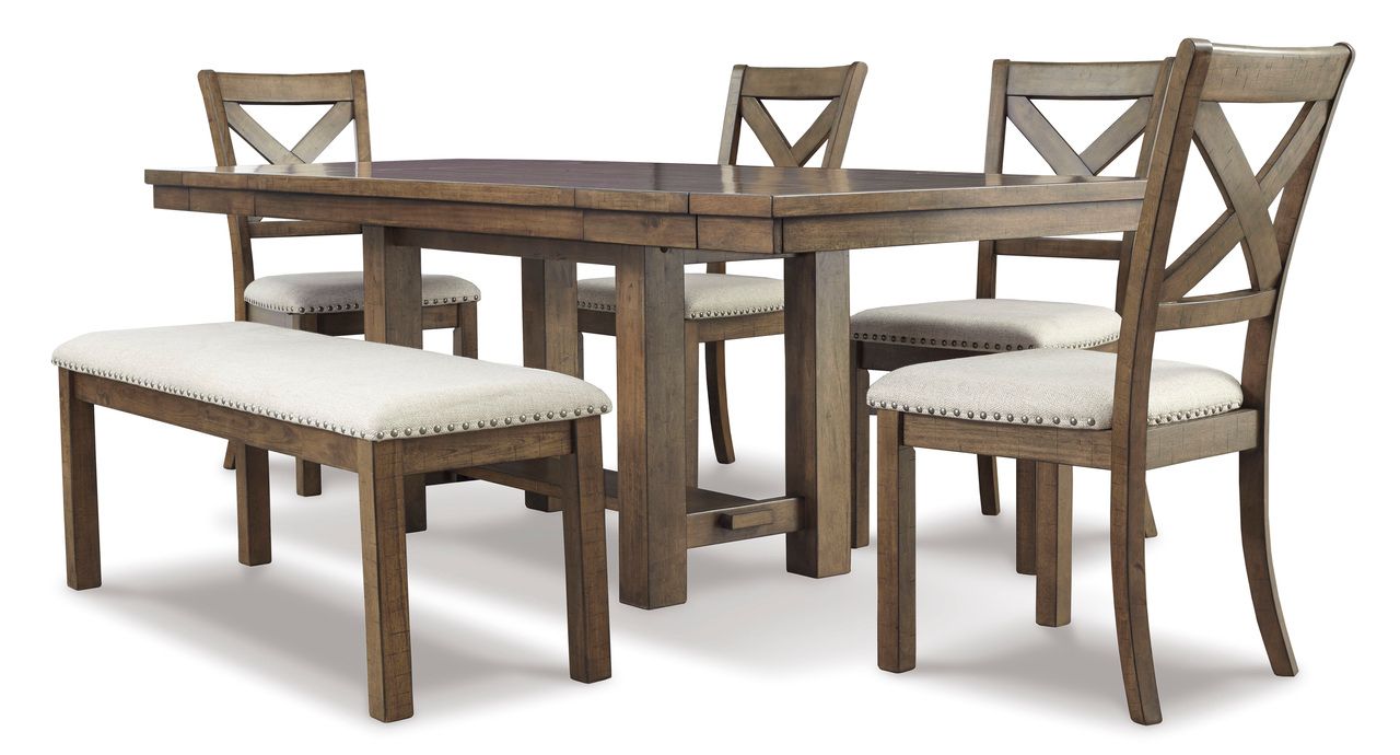 Moriville Grayish Brown Extendable Rectangular Dining Table D63145