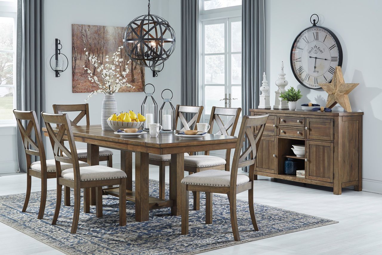 Moriville Grayish Brown Extendable Rectangular Dining Table D63145
