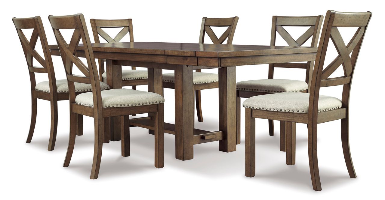 Moriville Grayish Brown Extendable Rectangular Dining Table D63145