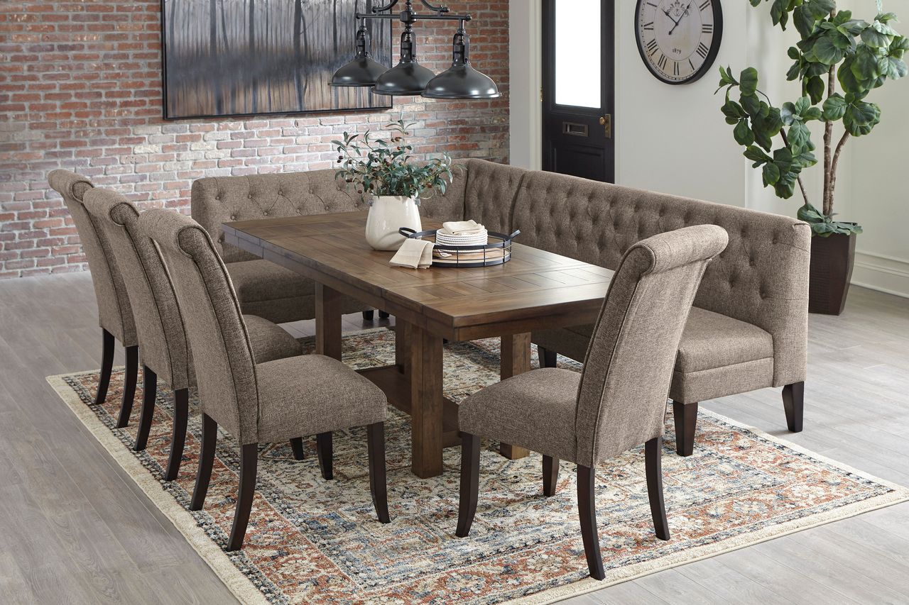 Moriville Grayish Brown Extendable Rectangular Dining Table D63145