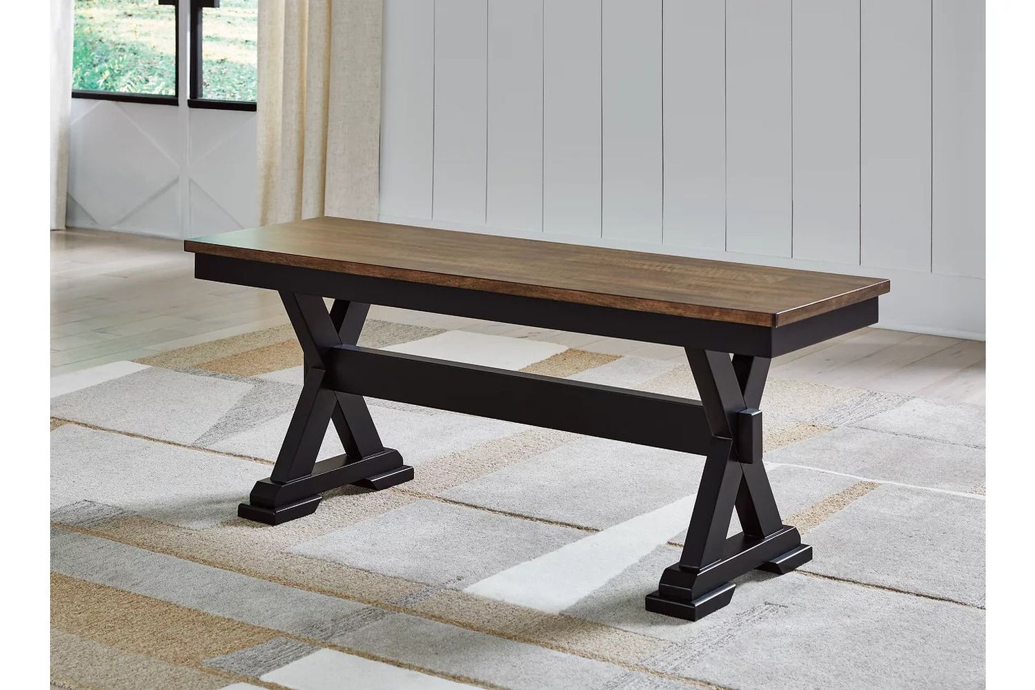 Wildenauer 50 Inch Dining Bench In Brown/Black D63400