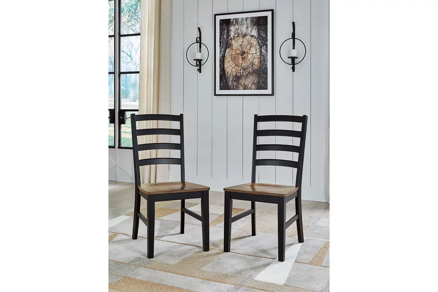 Wildenauer Dining Chair Set of 2 In Brown/Black D63401