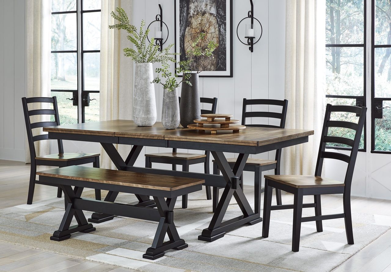 Wildenauer Dining Chair Set of 2 In Brown/Black D63401