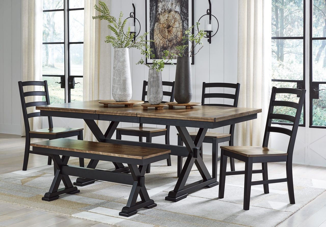Wildenauer Dining Chair Set of 2 In Brown/Black D63401