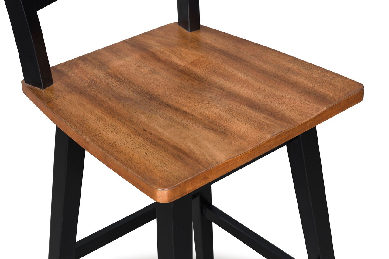 Wildenauer Bar Height Bar Stool Set of 2 In Brown and Black D634230