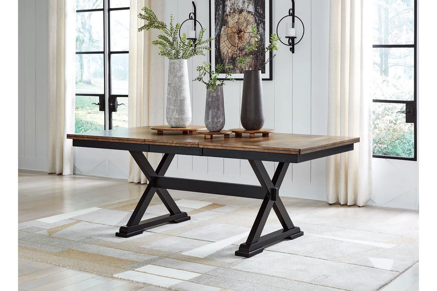 Wildenauer Dining Extension Table In Brown/Black D63435