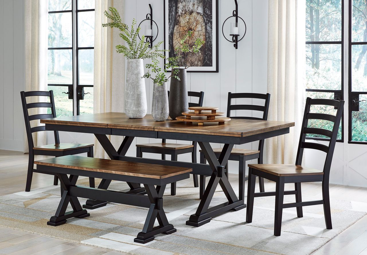 Wildenauer Dining Extension Table In Brown/Black D63435