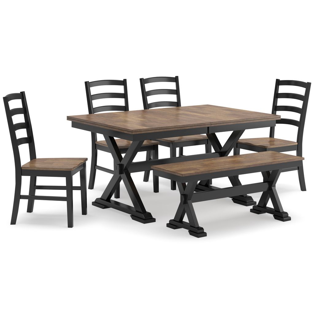Wildenauer Dining Extension Table In Brown/Black D63435