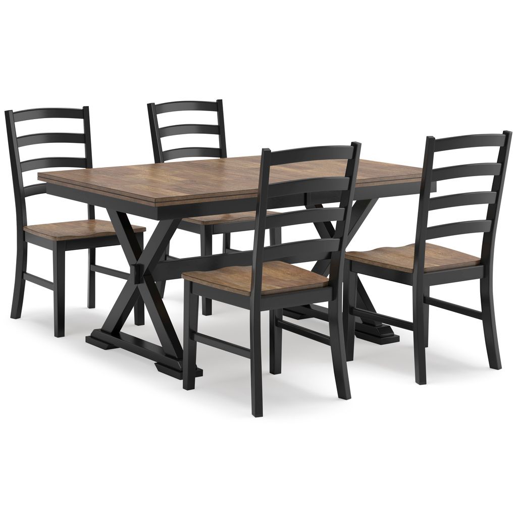 Wildenauer Dining Extension Table In Brown/Black D63435