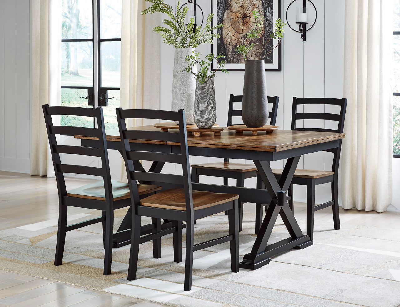 Wildenauer Dining Extension Table In Brown/Black D63435