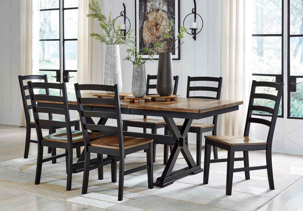 Wildenauer Dining Extension Table In Brown/Black D63435