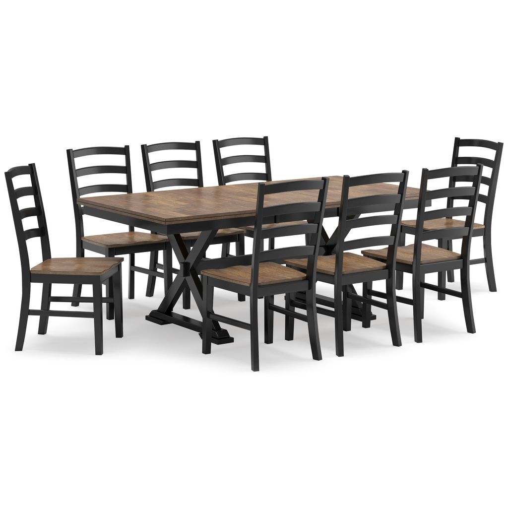 Wildenauer Dining Extension Table In Brown/Black D63435