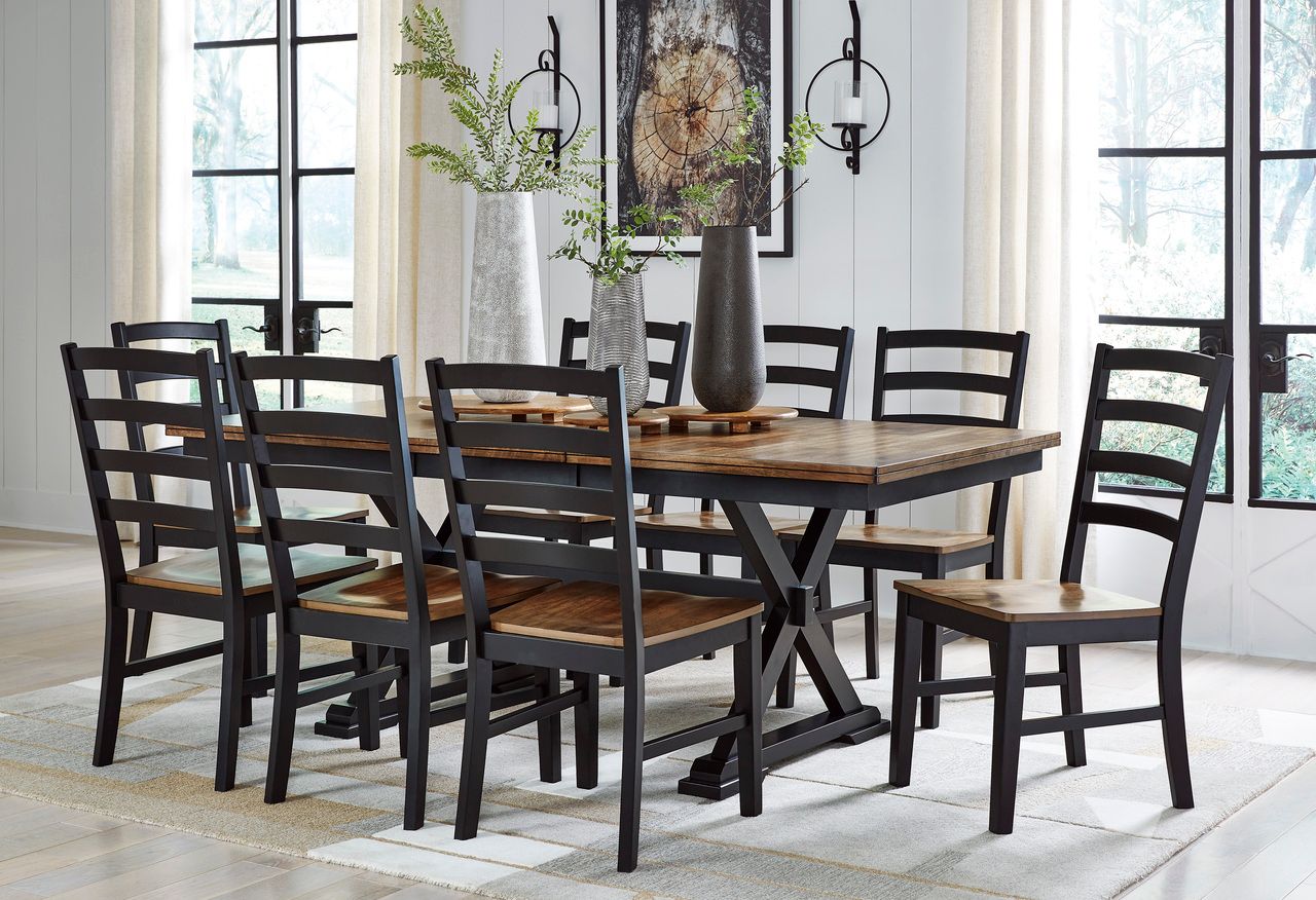 Wildenauer Dining Extension Table In Brown/Black D63435