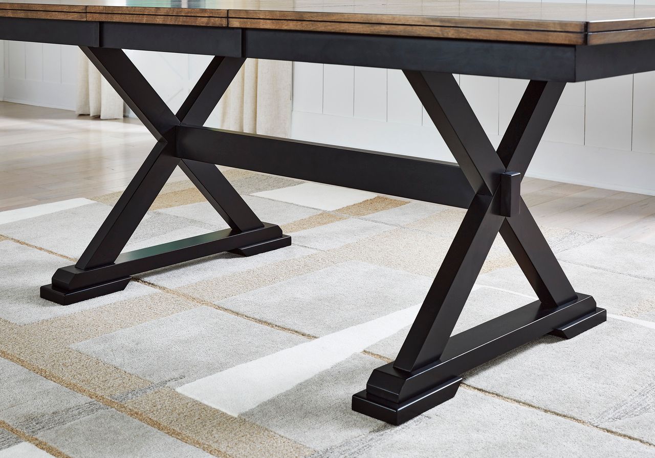 Wildenauer Dining Extension Table In Brown/Black D63435