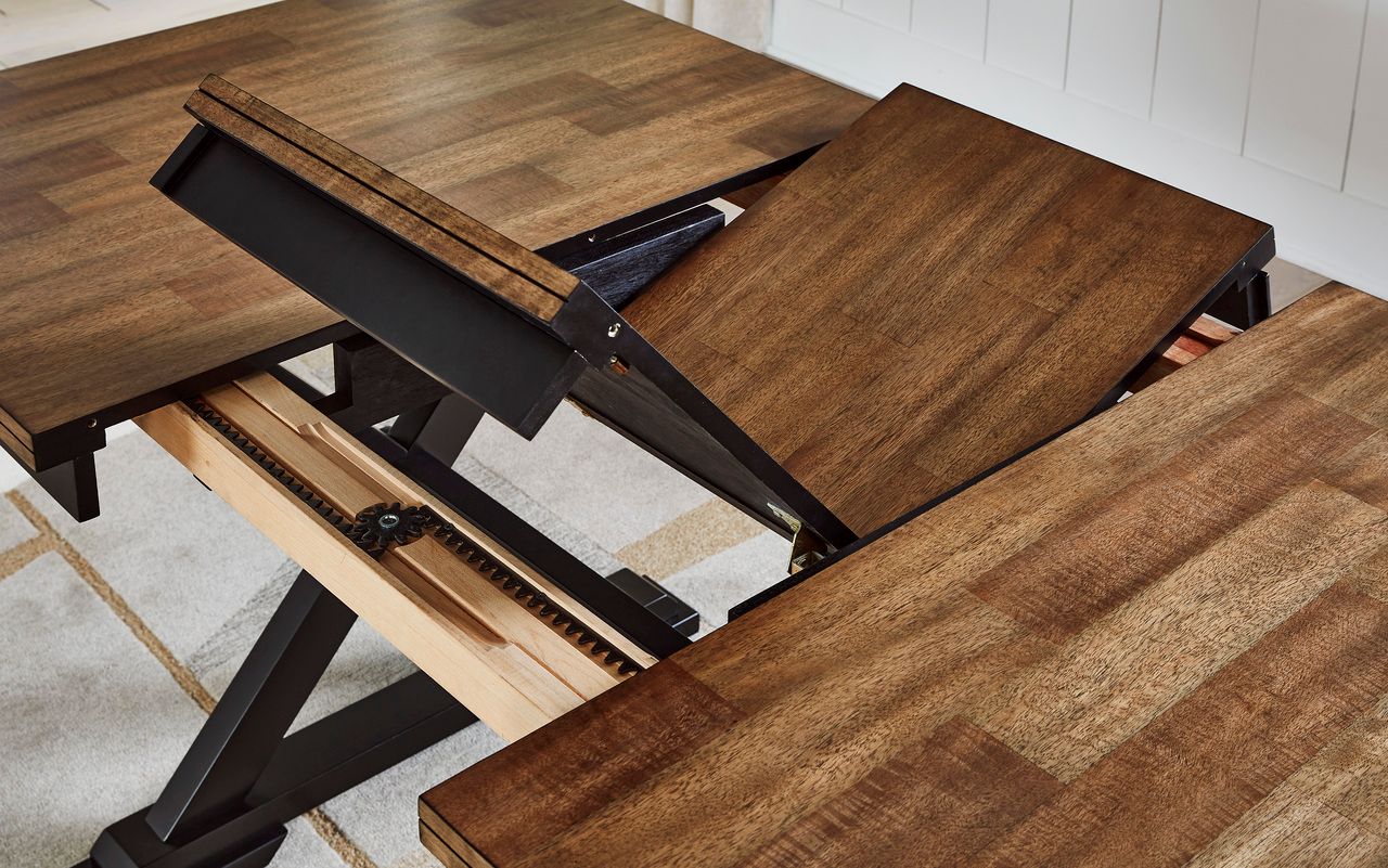 Wildenauer Dining Extension Table In Brown/Black D63435