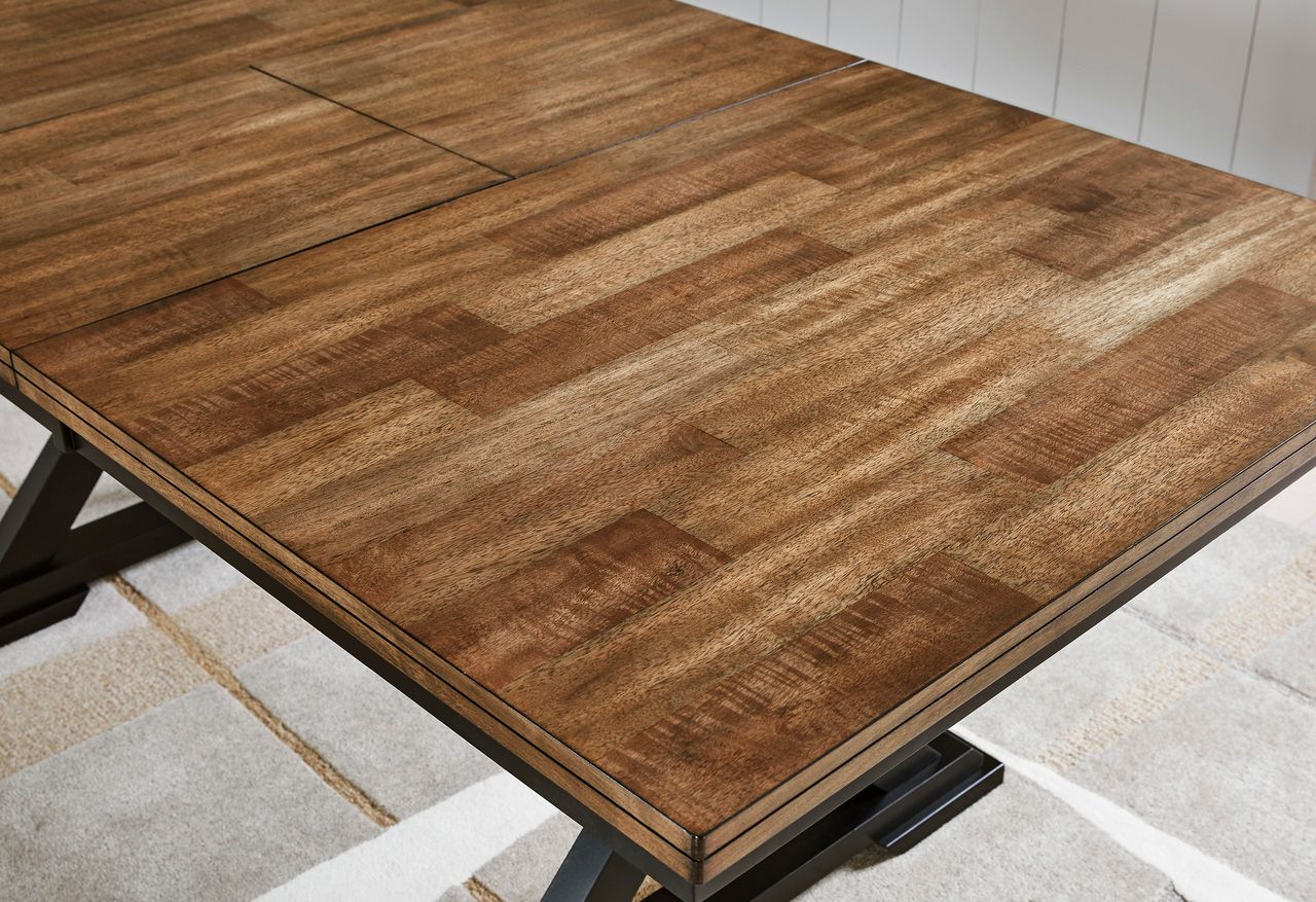 Wildenauer Dining Extension Table In Brown/Black D63435