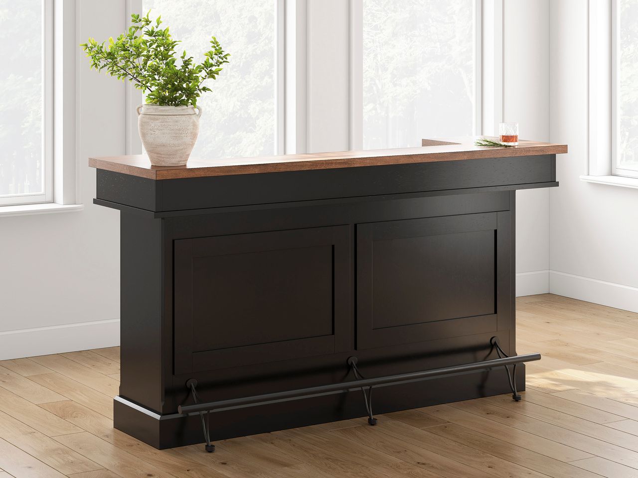 Wildenauer 78 Inch Bar In Brown and Black D63465