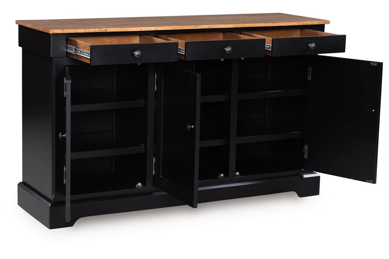 Wildenauer Dining Buffet In Brown and Black D63480