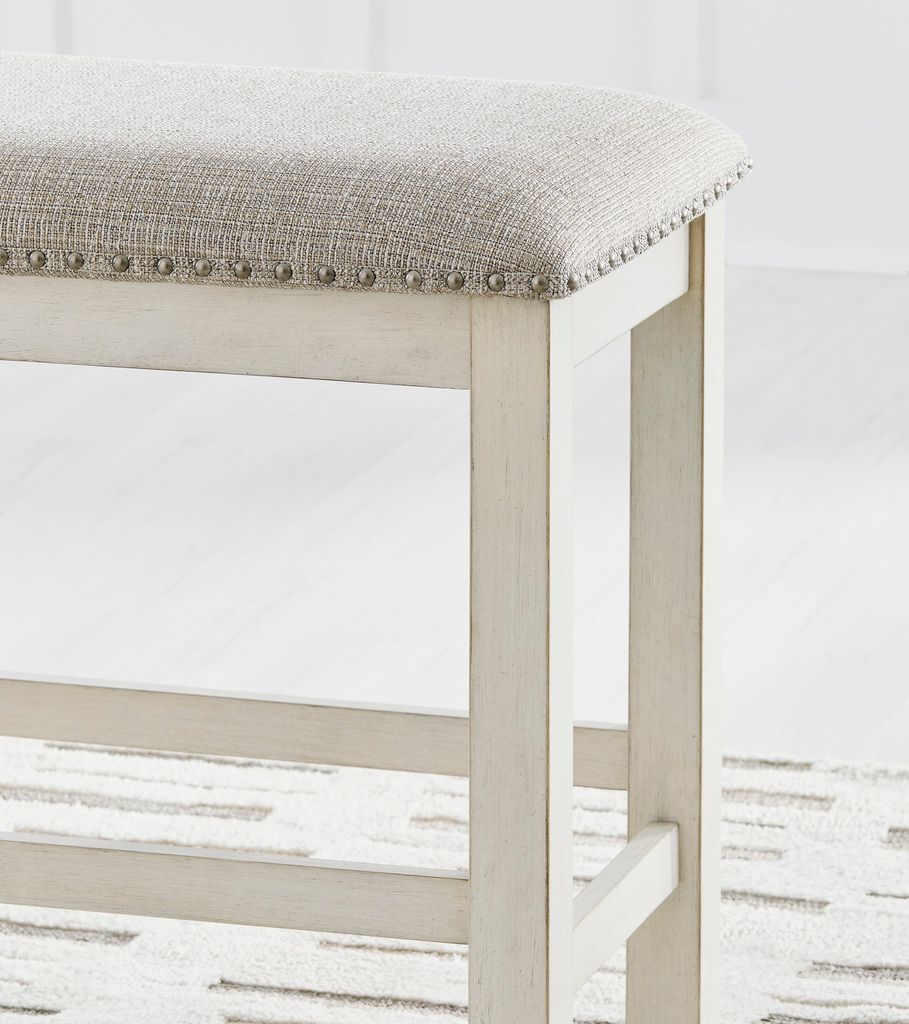 Robbinsdale 49 Inch Counter Height Dining Bench In Antique White D64209