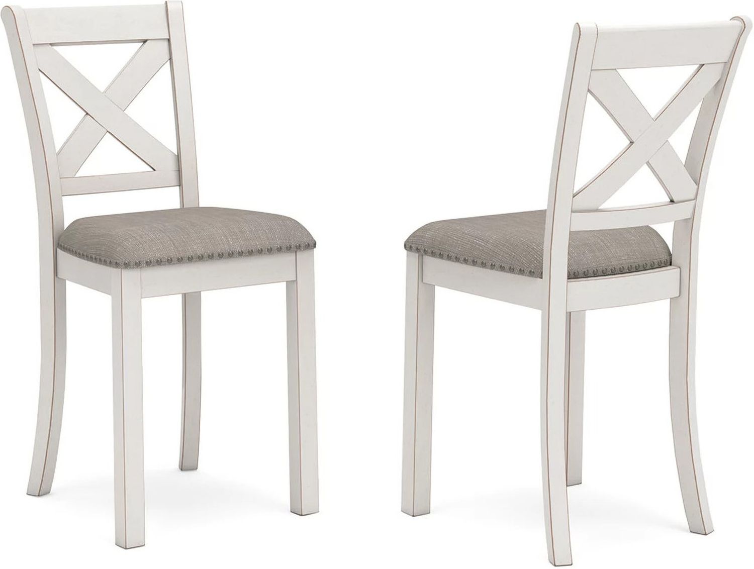 Robbinsdale Counter Height Barstool Set of 2 In Antique White D642124