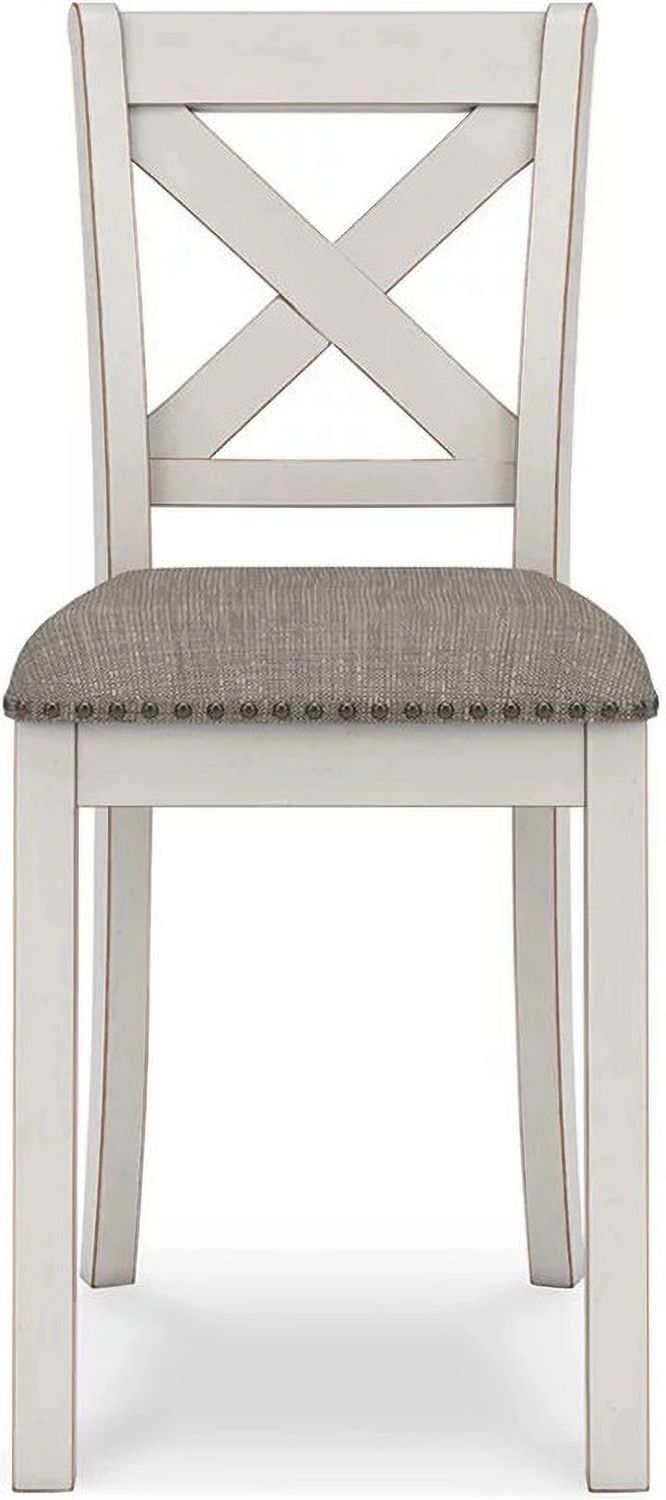 Robbinsdale Counter Height Barstool Set of 2 In Antique White D642124