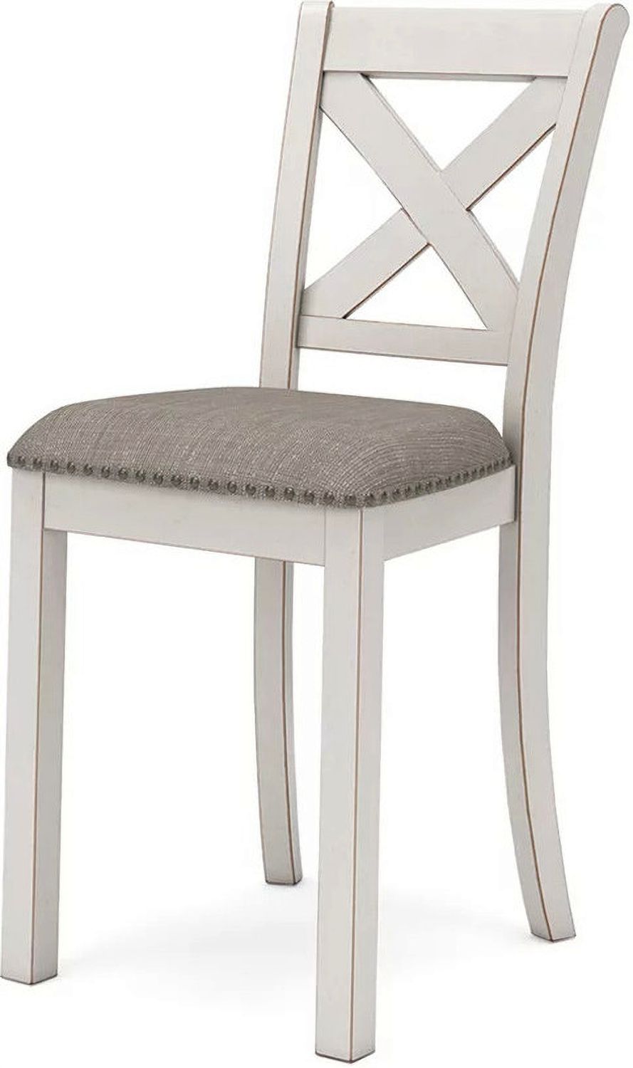 Robbinsdale Counter Height Barstool Set of 2 In Antique White D642124