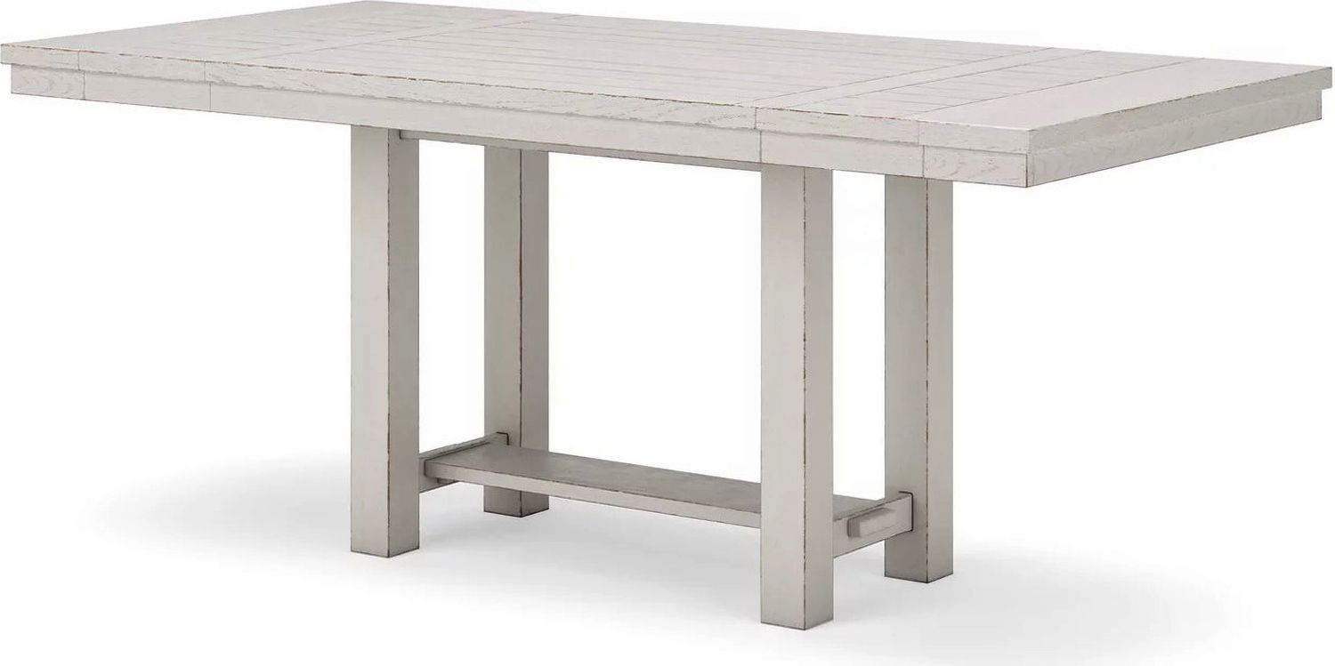 Robbinsdale Counter Height Dining Extension Table In Antique White D64232